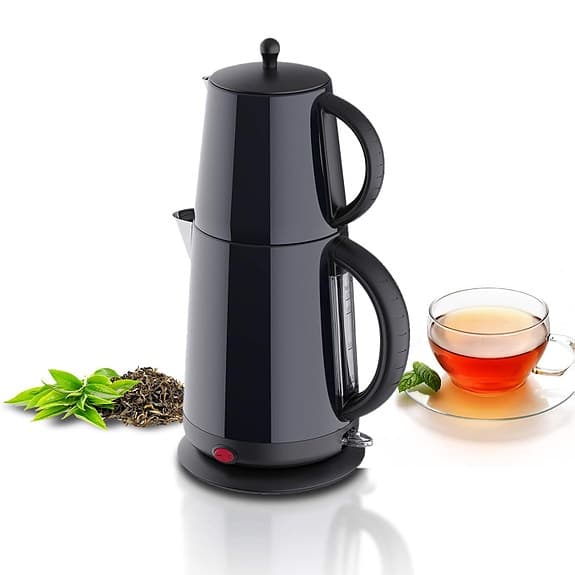 Schäfer Vattenkokare/Tekokare Svart Matt 1,0+1,7 liter 1850-2200W