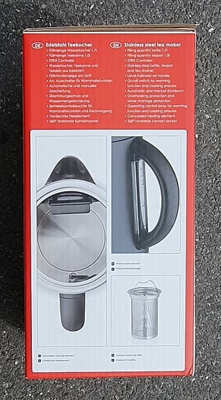 Schäfer Vattenkokare/Tekokare Svart Matt 1,0+1,7 liter 1850-2200W