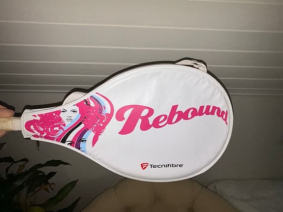Tecnifibre Rebound Tennisträningsracket vit och rosa