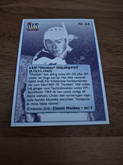 302/ Alfa Classic Hockey Honken Holmqvist