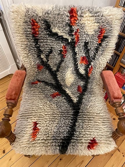 Fin mindre ryamatta - handknuten