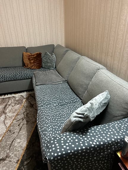 soffa hörnsoffa grå