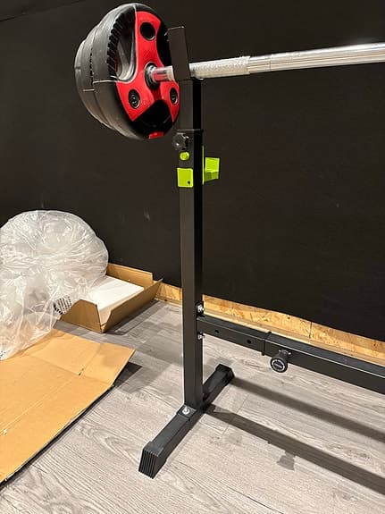 Justerbart skivstångsställ (power rack)