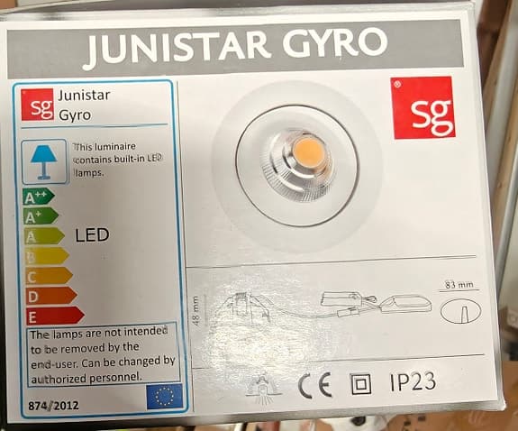 4st Junistar Gyro Vit 7W 2700K