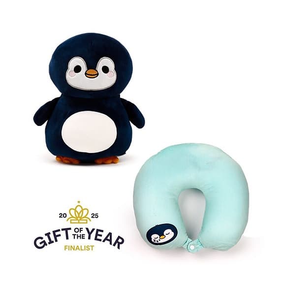 Swapseazzz Adoramals Ocean Pingvin – 2-i-1 Plysch Resekudde & Leksak