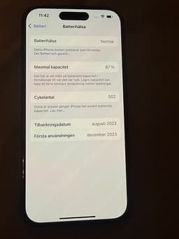 iPhone 15 128 GB svart