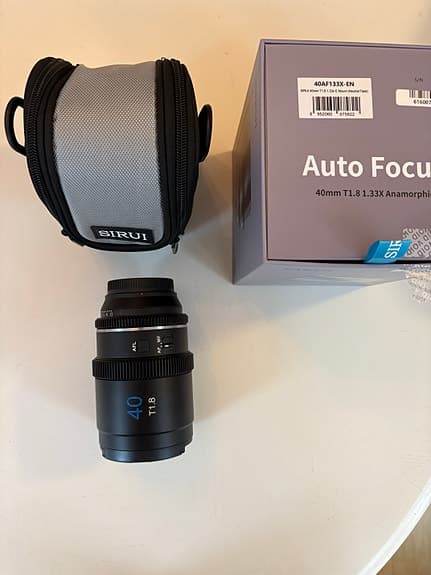 SIRUI 40mm T1.8 1.33x Anamorphic objektiv till Sony E