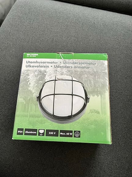 Biltema Utomhusarmatur aluminium 230 V 60 W