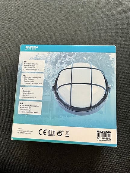 Biltema Utomhusarmatur aluminium 230 V 60 W