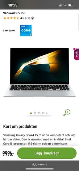 NYSKICK! Samsung Galaxy Book4 – fyndpris