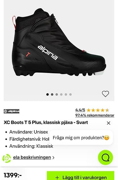 Nya skidpjäxor Alpina T5 Plus stl 44 år 2025