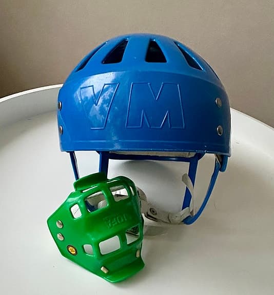 Retro blå JOFA VM hjälm -60tal