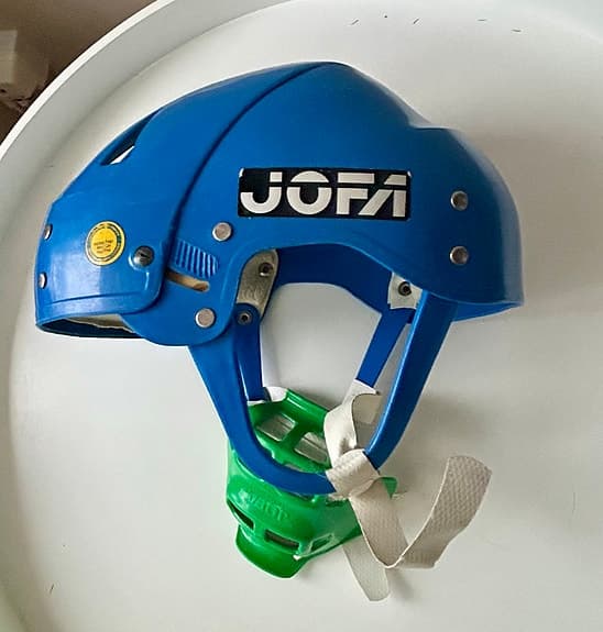 Retro blå JOFA VM hjälm -60tal