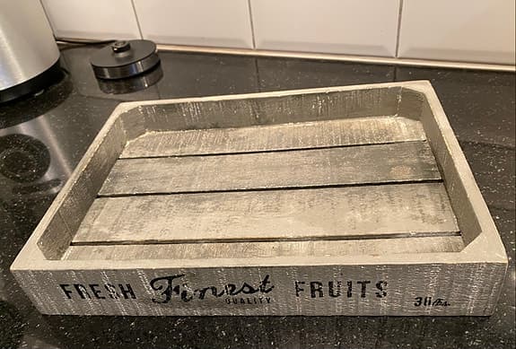 Förvaringslåda i trä till kök