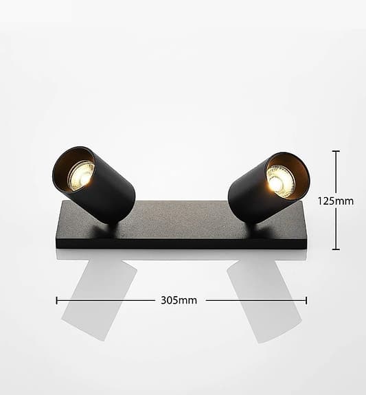 2 st svarta twin spotlight + 4 st dimmbar ljuskällor