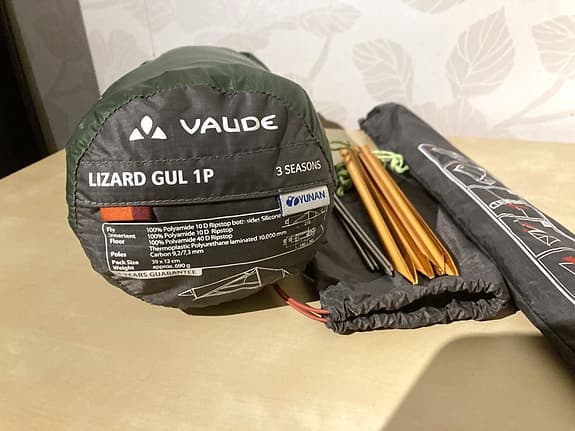 Vaude Lizard GUL 1P Ultralätt Tält (~ 664g)