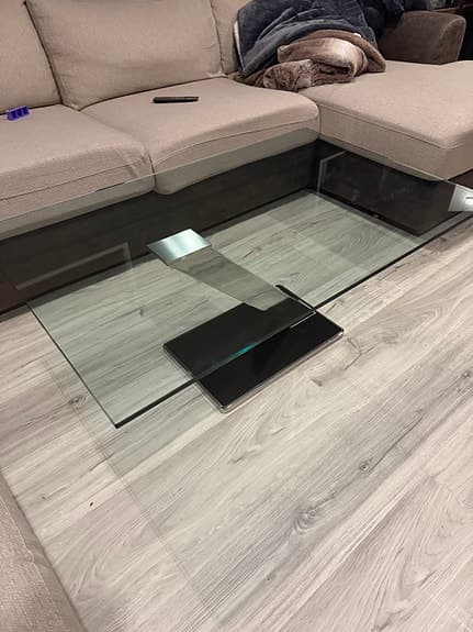 Soffbord i härdat säkerhetsglas (tempered glass)