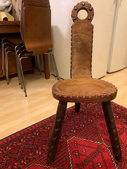 Rustik modern skulptural stol 1960-talet