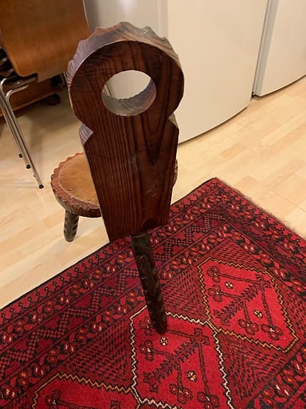 Rustik modern skulptural stol 1960-talet