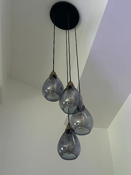 Woood waterfall taklampa