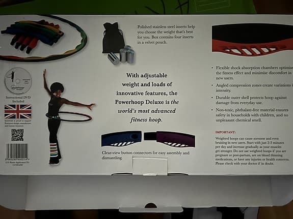 Powerhoop Deluxe träningsrockring med vikter