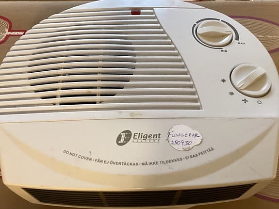 Eligent Värmefläkt med termostat och kalluftsfuntion