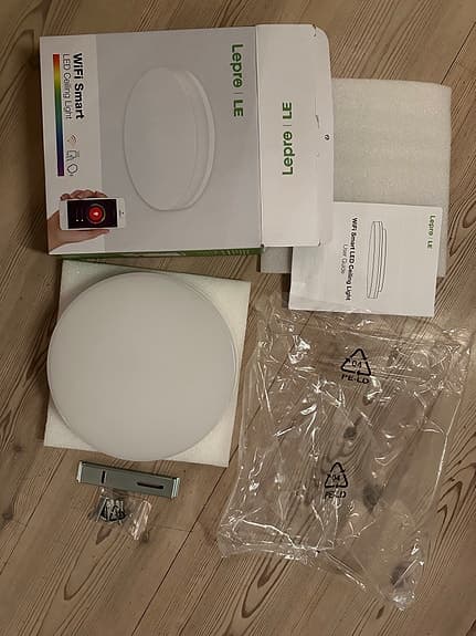 WiFi-styrd LED-plafond – dimbar & färgstyrd (Lepro LE)