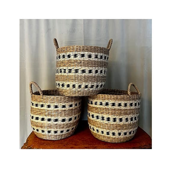 Flätade förvaringskorgar – 3 st, nya