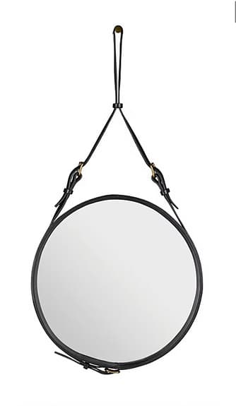 Gubi, Adnet Spegel Rund 45 cm, Svart