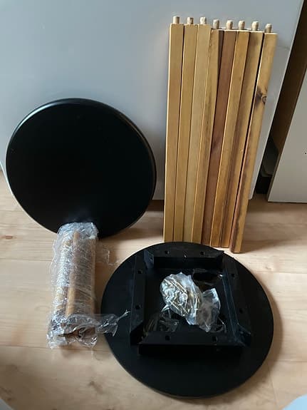 Pall runda svart trä ben (ej ikea)