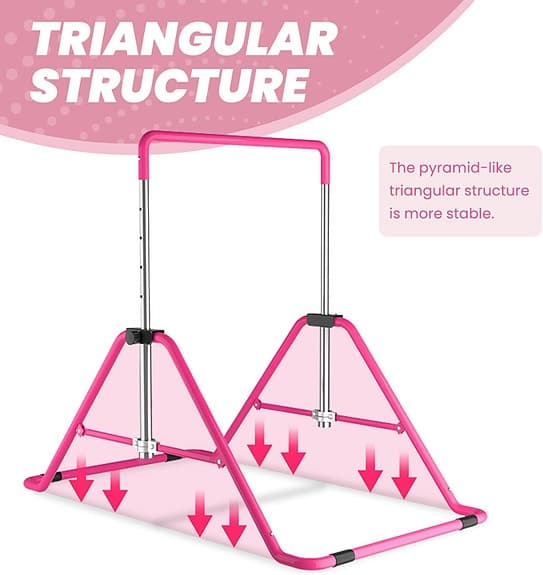 HELT NY Rosa gymnastikstång / hemmagym / gymastikbar för barn