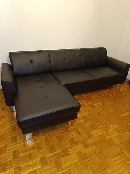 Schäslongsoffa Damhale svart från JYSK