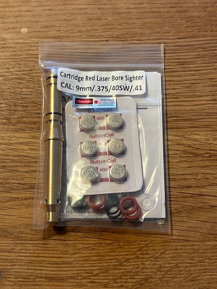 Laser Boresighter (Bore sighter) för cal 9 mm (9x19)