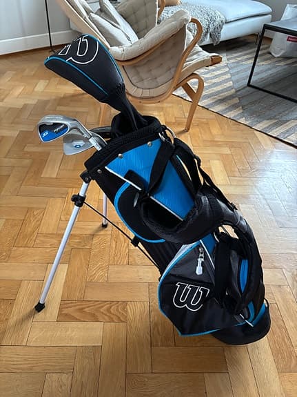Wilson ProStaff Golfset med bag och klubbor blå och svart