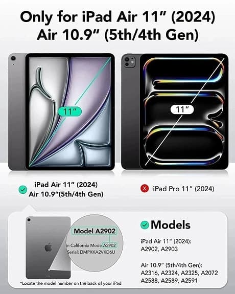 Fodral till iPad Air 11 (2024), Air 10.9 (5/4 Gen) Rebound Hybrid Case 360