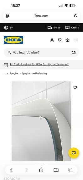 IKEA Spegel med belysning