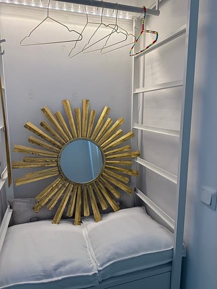 Mio Solspegel rund spegel guld