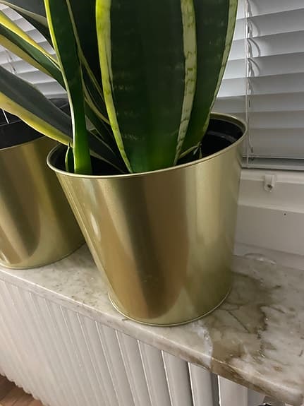 2 st Krukor - guldfärgade