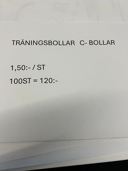 Träningsbollar C-bollar