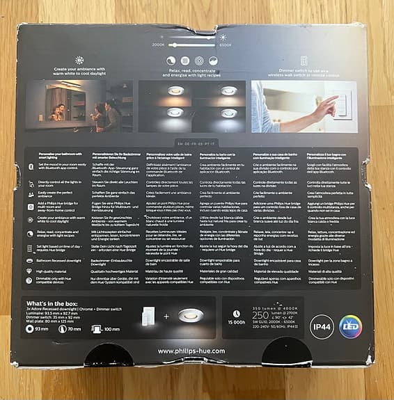 Philips Hue Adore infälld spotlight krom 3x5W