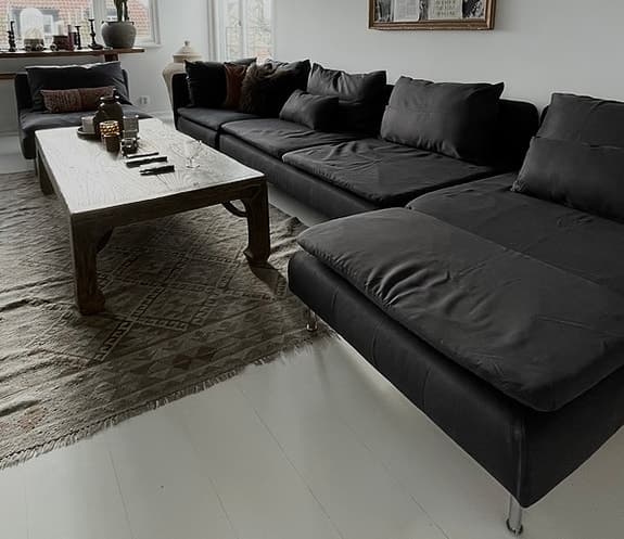 IKEA Söderhamn originalklädsel 3-sits, hörna, schäslong, fåtölj (mörk gråblå)