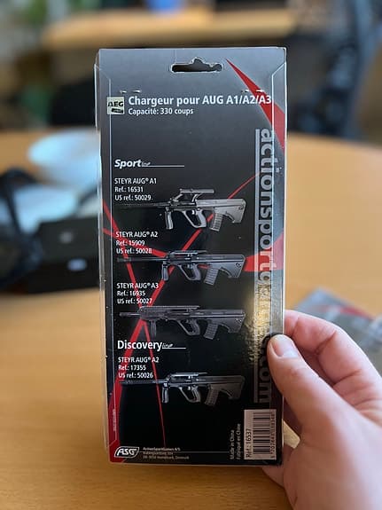 Magasin till ASG AEG Steyr AUG A1/A2/A3 (330 kapacitet)