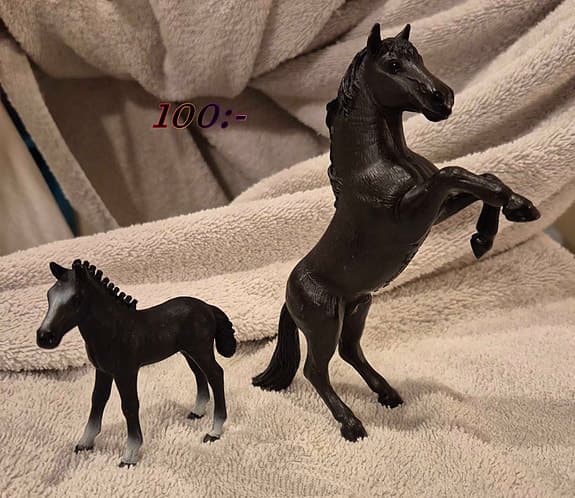 ✨Magnifika Handmålade Schleich-Hästar ~ Prima Skick! ✨