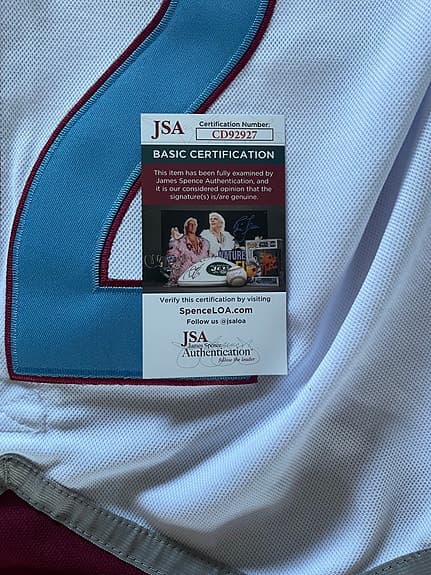 Adidas Colorado Avalanche Landeskog 92 Ishockeytröja Vit och Bordeaux