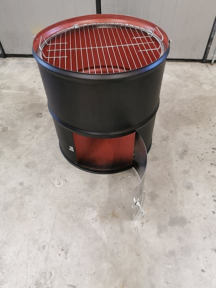 Eldnings tunna med grill.