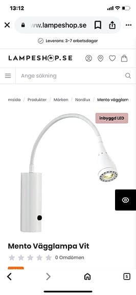 2 st nya Mento Nordlux vägglampor