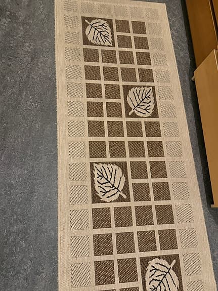 Gångmatta 75 × 340 cm - Lövmönster