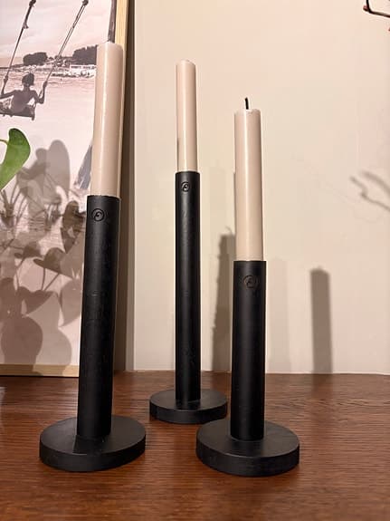 Ernst Ljusstakar svart metall 3-pack