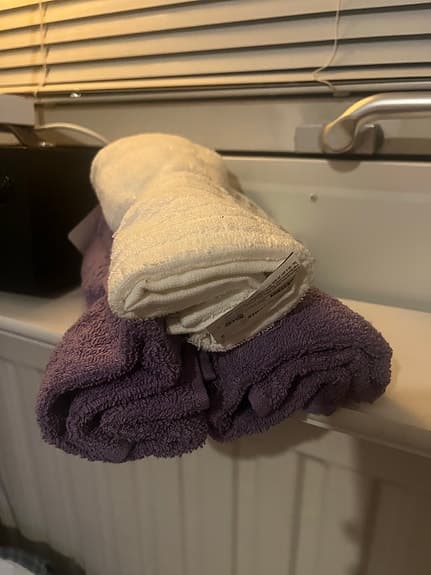 Ikea handdukar 2-pack vit och lila bomull