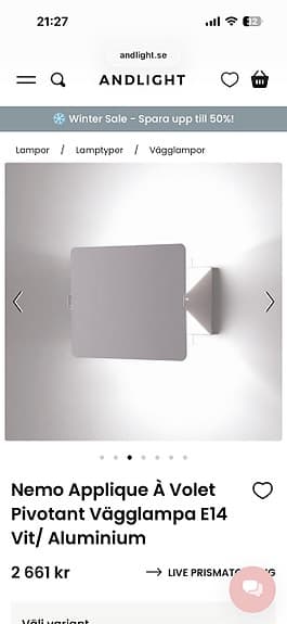 Applique À Volet Pivotant Nemo Lighting C.Perriand